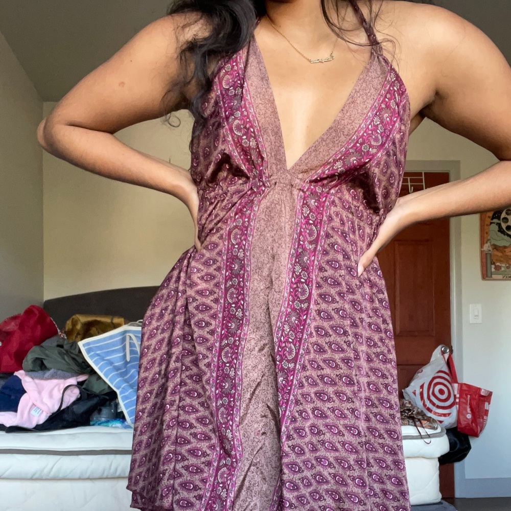 vintage paisley printed dress